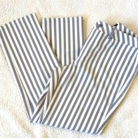 Peace of Cloth Pants - Peace Of Clothe Size 6 Gray&White Striped Women Pants Made In USA